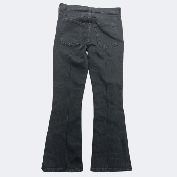 Cotton Citizen Jeans Womens 25 Black Fly Flare Crop Made in USA Button Fly Denim - Picture 3 of 12